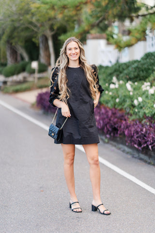 Eyelet Detail Short Sleeve Dress