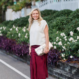 Satin Flare Skirt