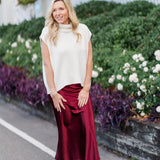 Satin Flare Skirt