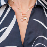 Clover & Cross Charm Necklace