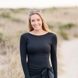 Long Sleeve Wrap Tie Front Athletic Dress