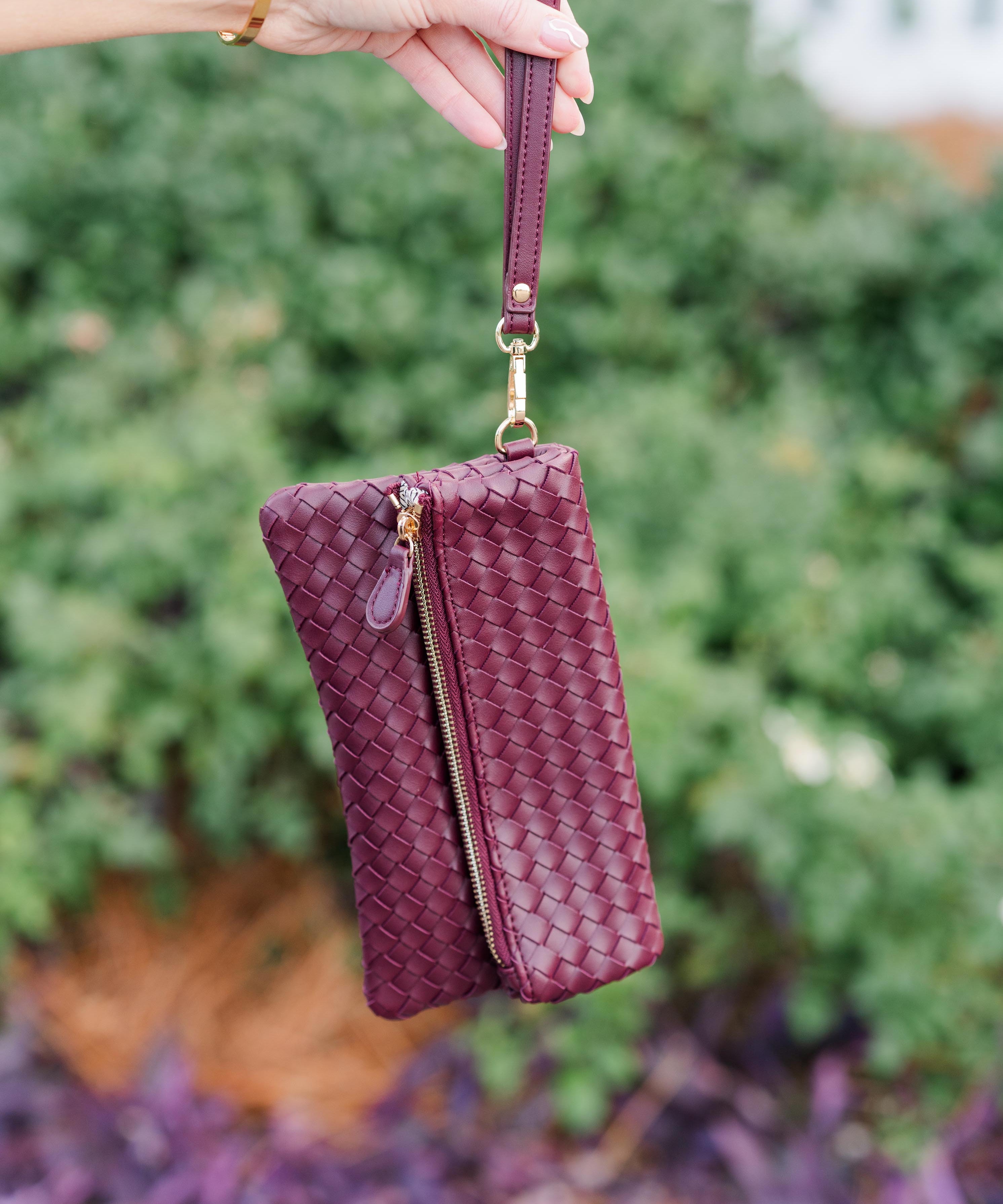 Woven Wristlet Clutch