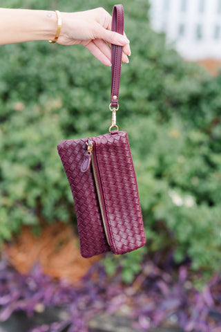 Woven Wristlet Clutch