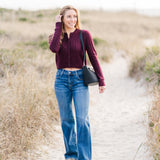 Cable Knit Button Down Cardigan (detail view 3)