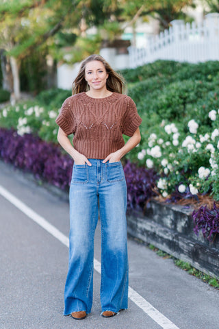 Cable Knit Sweater Top