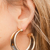 Tortoiseshell Acetate Hoop Earrings