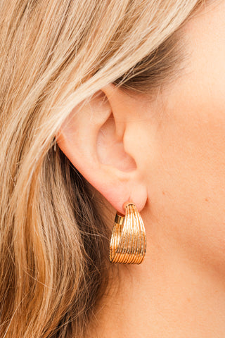 Textured & Graduated Metal Hoop Earrings