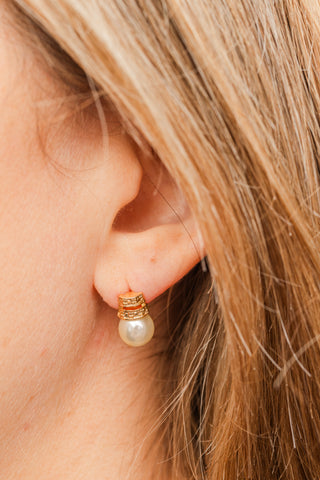 Organic Pearl Stud Earrings