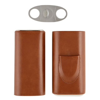 3 Finger Leather Cigar Case