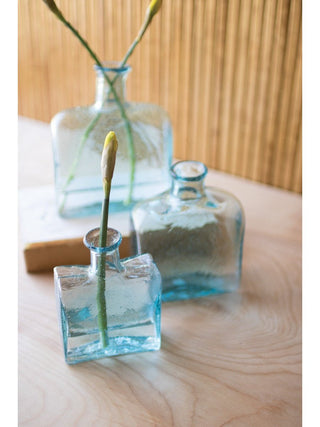 Recycled Square Glass Vases