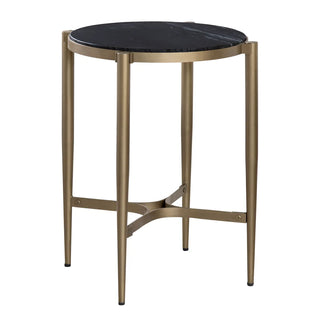 Black Marble End Table