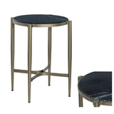 Black Marble End Table