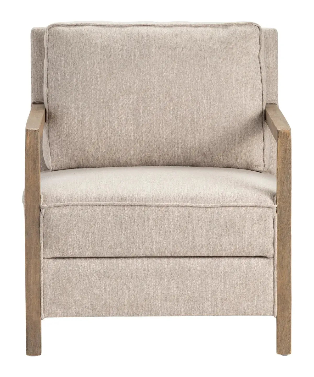 Cream Chair W/ Driftwood Accent
