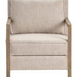 Cream Chair W/ Driftwood Accent
