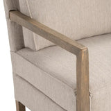 Cream Chair W/ Driftwood Accent