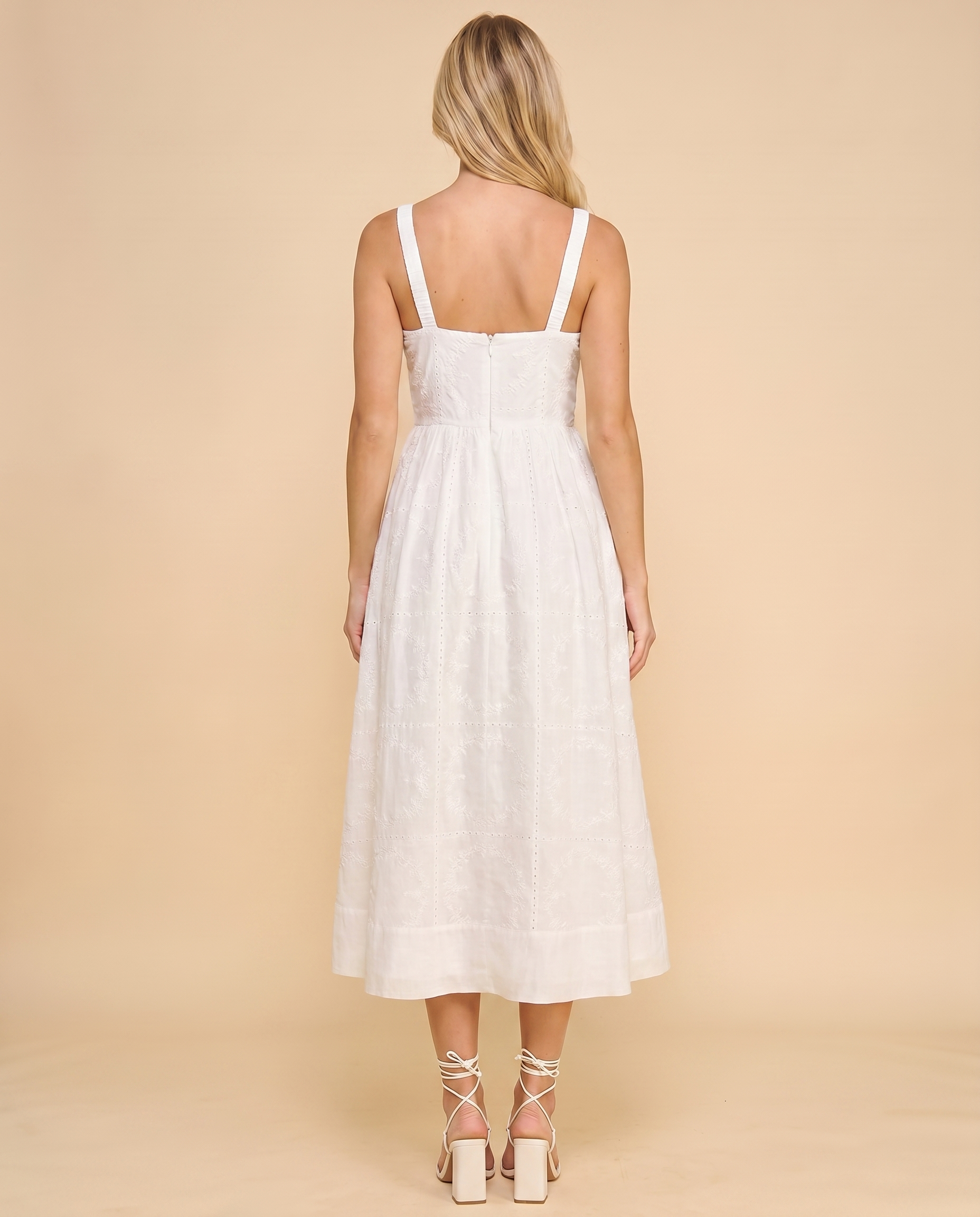 Calla Eyelet Midi Dress (detail view 3)