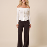 Camille Off Shoulder Button Top