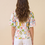 Capri Postcard Top