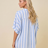 Capri Relaxed Button Down – Relaxed Coastal Linen Button-Down Shirt (detail view 3)