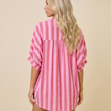 Capri Relaxed Button Down – Relaxed Coastal Linen Button-Down Shirt (detail view 4)