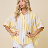 Capri Relaxed Button Down – Relaxed Coastal Linen Button-Down Shirt (detail view 5)