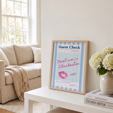 Charleston Guest Check Art Print