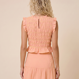 Charleston Gingham Smocked Top