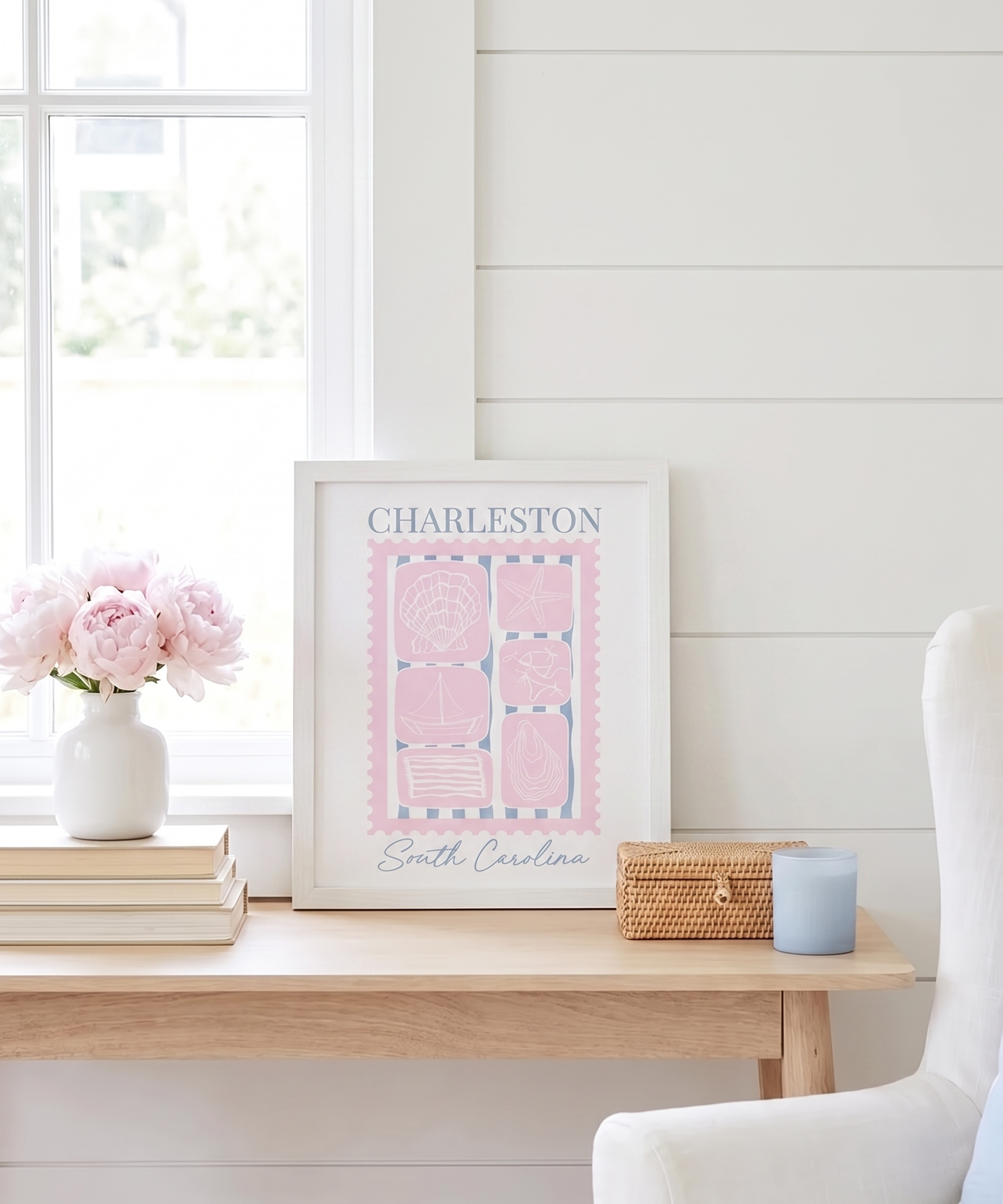 Charleston, SC Coastal Icons 8x10 Art Print