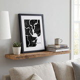 Charleston Map Print - Black and White Modern Wall Art