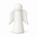 Small white angel keepsake on a white background