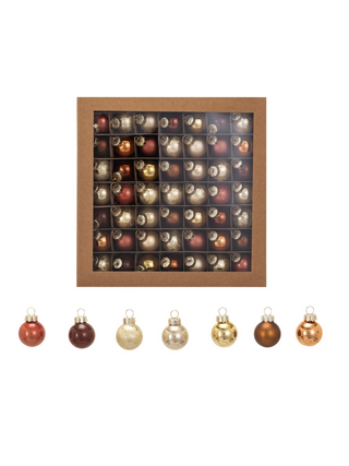 Brown Globe Ornament Set