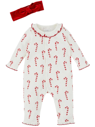 Candy Cane Sleeper & Headband Set