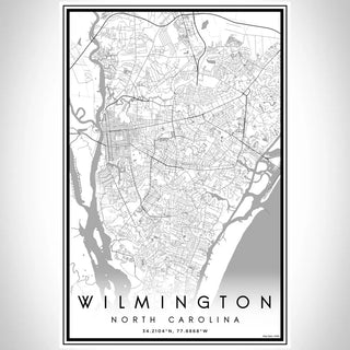 Wilmington NC Map Print Classic