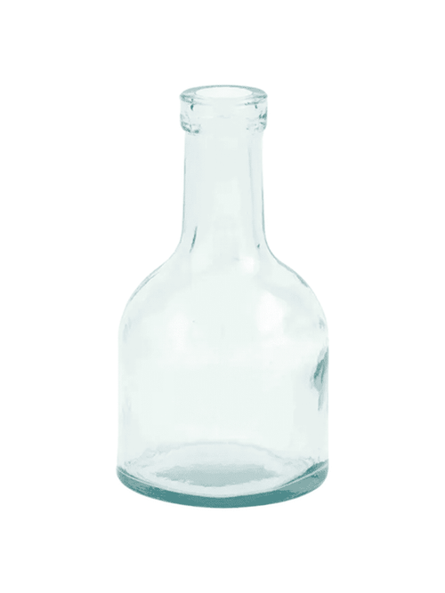 Clear Short Glass Vase