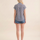 Coastal Stripe Button Top (detail view 2)