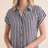 Coastal Stripe Button Top (detail view 4)