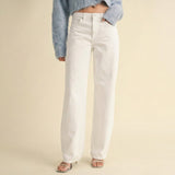 Coastal White Relaxed Straight Denim