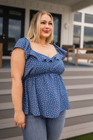Dots Peplum Blouse