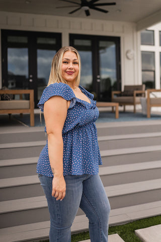 Dots Peplum Blouse