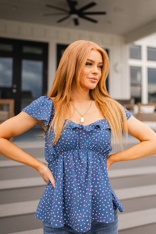 Dots Peplum Blouse