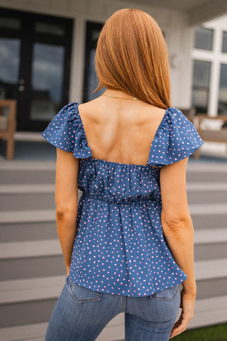 Dots Peplum Blouse