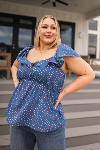 Dots Peplum Blouse