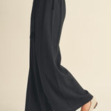 Linen Smocked Waist Pants With Tassel (detail view 2)