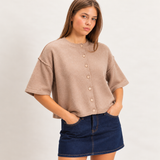 The Everyday Button Front Knit Sweater