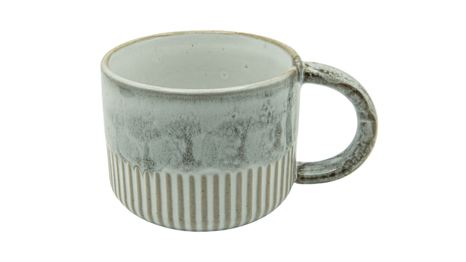 Crimped Bottom Stoneware Mug