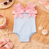 Crinkle Check Swimsuit