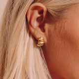 My Sister's Cottage | Waterproof | Crinkle Hoop Earrings (detail view 2)