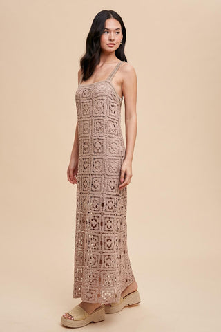 Cotton Crochet Maxi Tank Dress