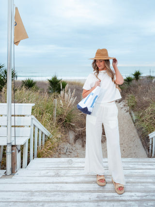 Short Sleeve Linen Knitted Top