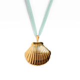Waterproof Ribbon Shell Necklace – Gold-Plated, Tarnish-Free & Hypoallergenic